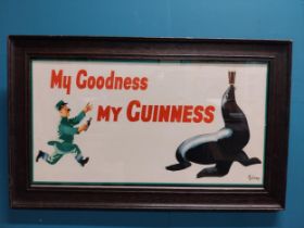 My Goodness My Guinness framed advertising print. {40 cm H x 66 cm W}.
