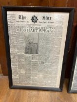 Set of two The Star Newspaper framed advertising prints