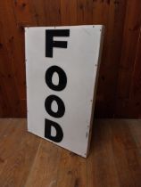 Vintage Perspex FOOD advertising sign {90 cm H x 60 cm W x 5 cm D}.