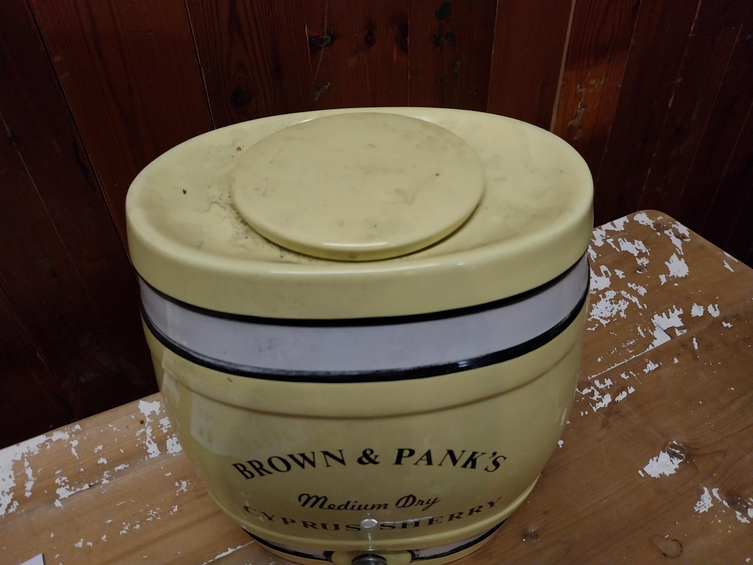 Brown & Pank's Cyprus Sherry ceramic dispenser{30 cm H x 30 cm W x 22 cm D}. - Image 2 of 3
