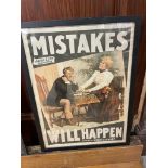 Mistakes will Happen framed print {60 cm H x 45 cm W}.
