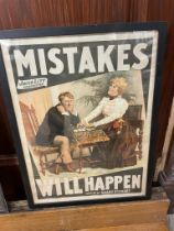 Mistakes will Happen framed print {60 cm H x 45 cm W}.