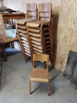 Set of twenty one 1950s bentwood chairs {77 cm H x 41 cm W x 45 cm D}.