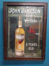 John Jameson & son's whiskey framed advertising print {62cm H x 46cm W}