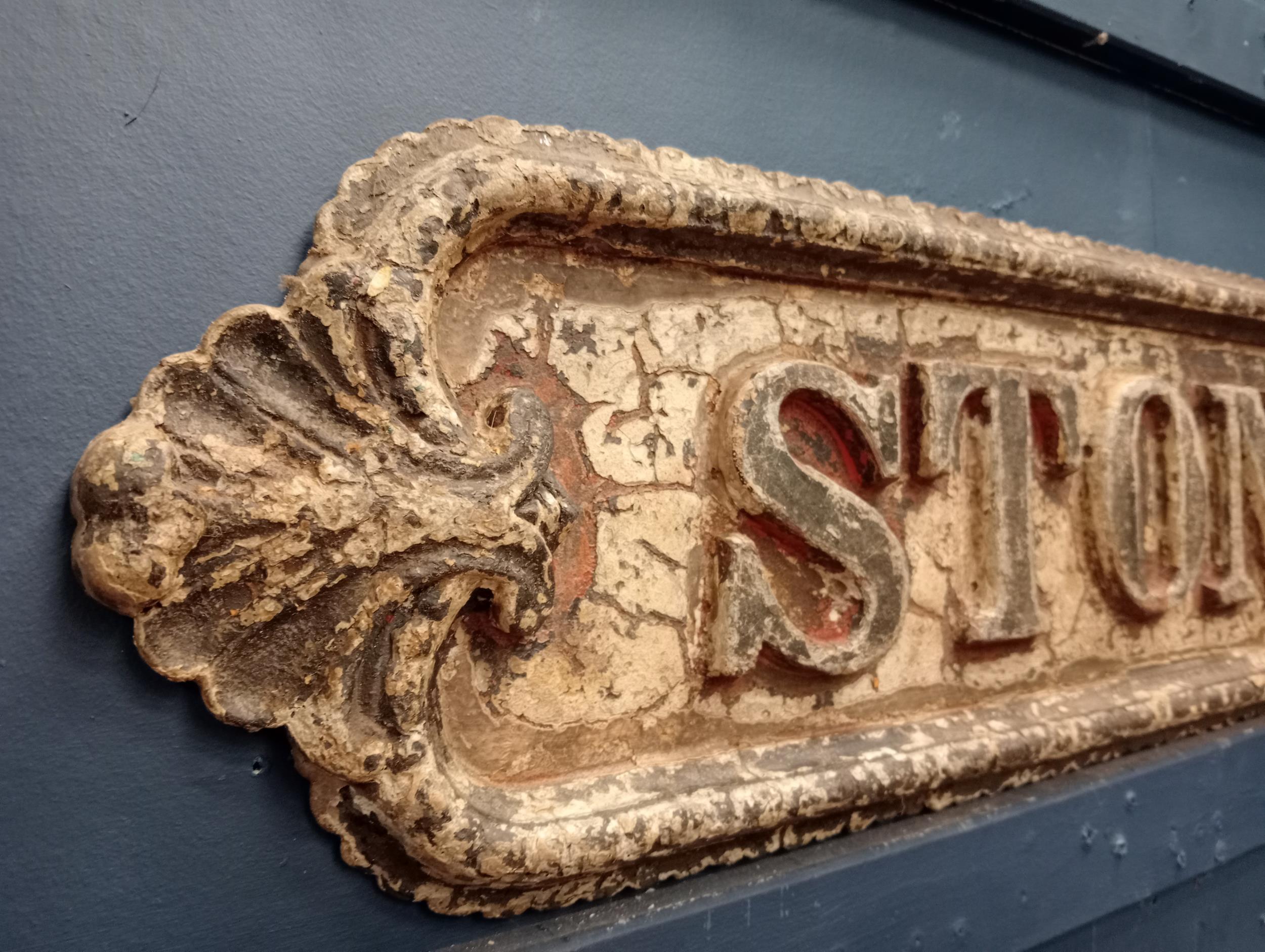 Stoney Lane cast iron street sign {H 21cm x W 140cm x D 2cm }. - Image 2 of 3
