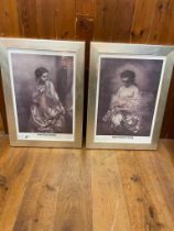 Set of two framed prints Reflections and Recollections {77 cm H x 55 cm W}.