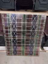 Early 20th C. leaded stained glass panel {119 cm H x 98 cm W}.