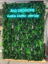 Mad March Hare Poitin Bad Decisions Make Better Stories light up neon advertising panel {174 cm H