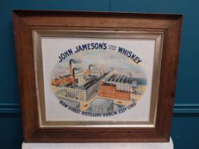 John Jameson's three star Whiskey framed advertising print {60cm H x 70cm W}