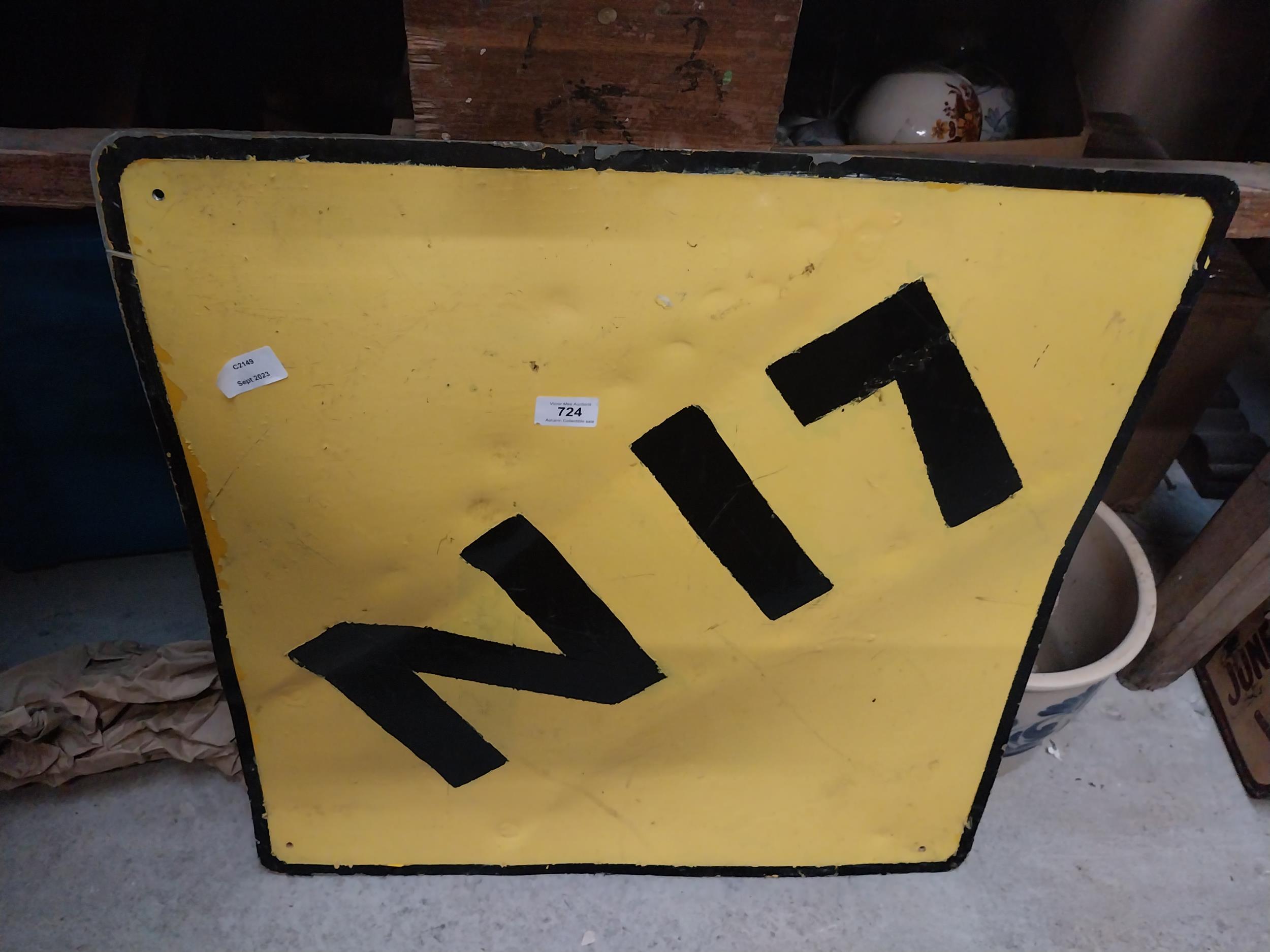 N17 alloy sign. {62 cm H x 61 cm W}.