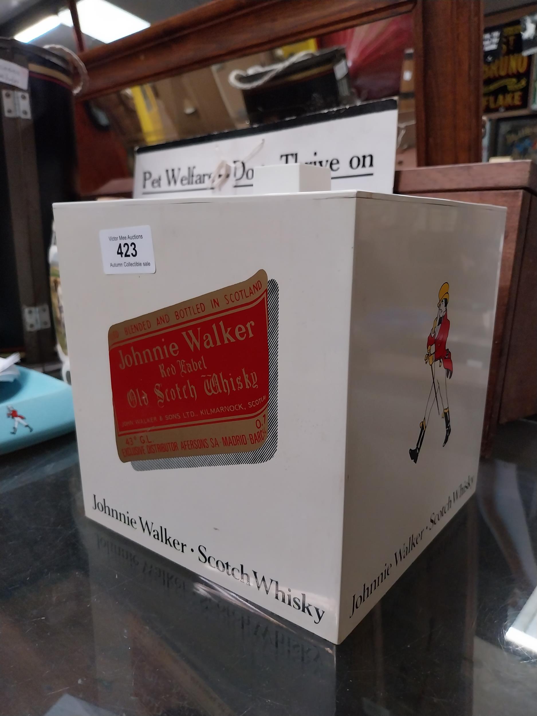 Johnny Walker Whisky Perspex ice box. {18 cm H x 18 cm W x 18 cm D}}. - Image 2 of 5