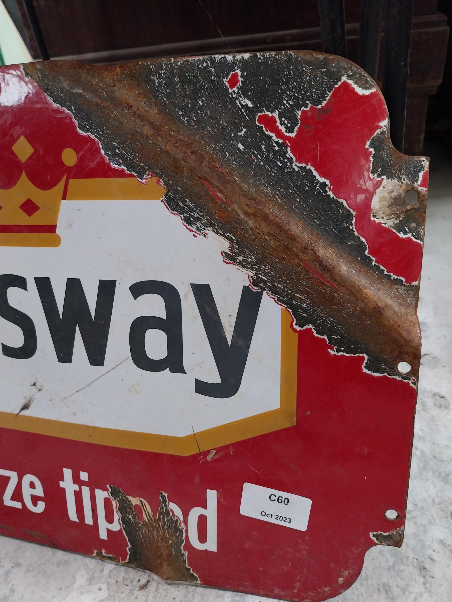 Kingsway Cigarettes/Bristol Cigarettes double sided enamel advertising sign. {30 cm H x 45 cm W}. - Image 3 of 4