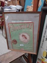 Tipperary Irish Love Song framed print. {46 cm H x 27 cm W}.
