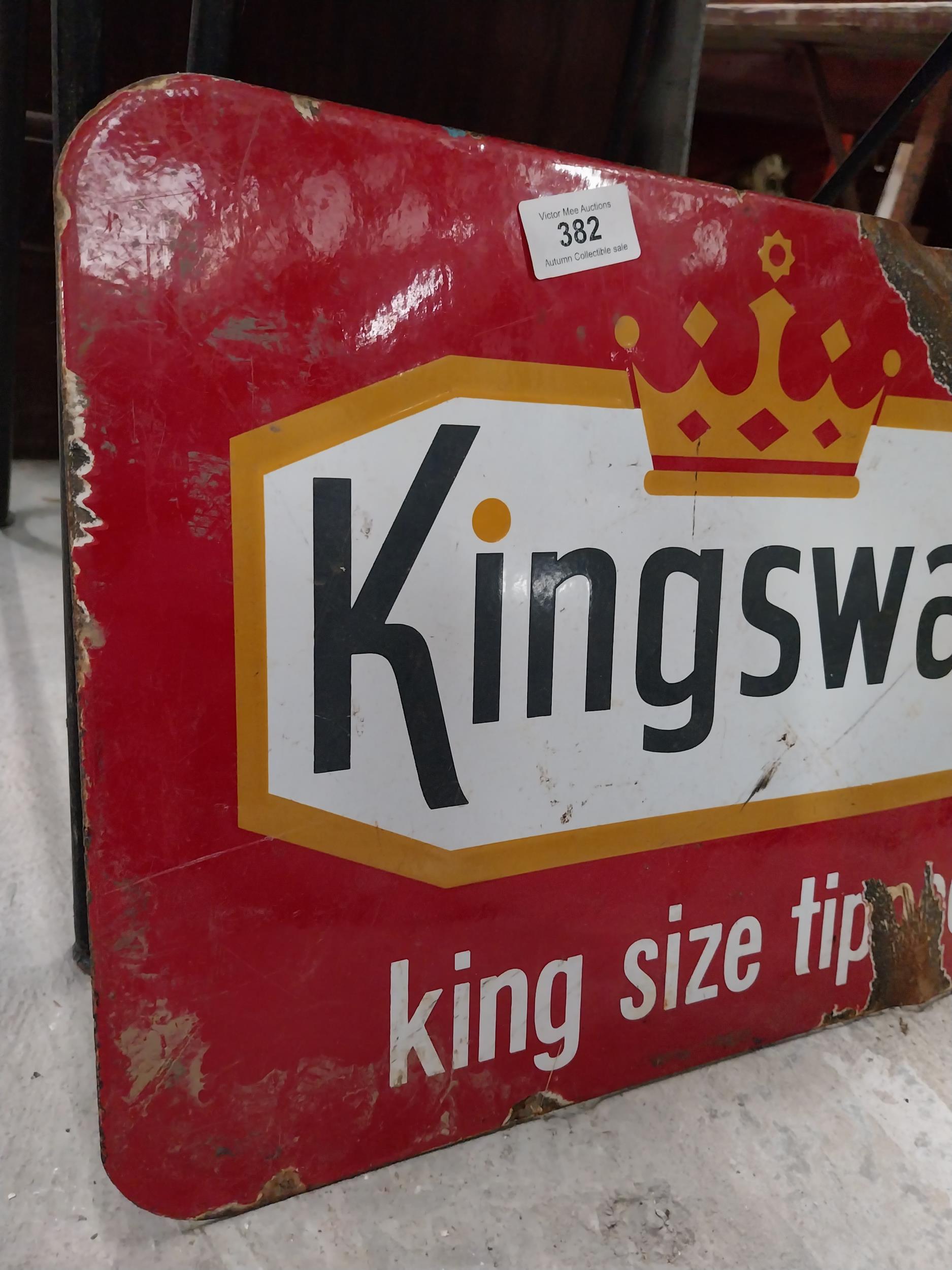 Kingsway Cigarettes/Bristol Cigarettes double sided enamel advertising sign. {30 cm H x 45 cm W}. - Image 2 of 4