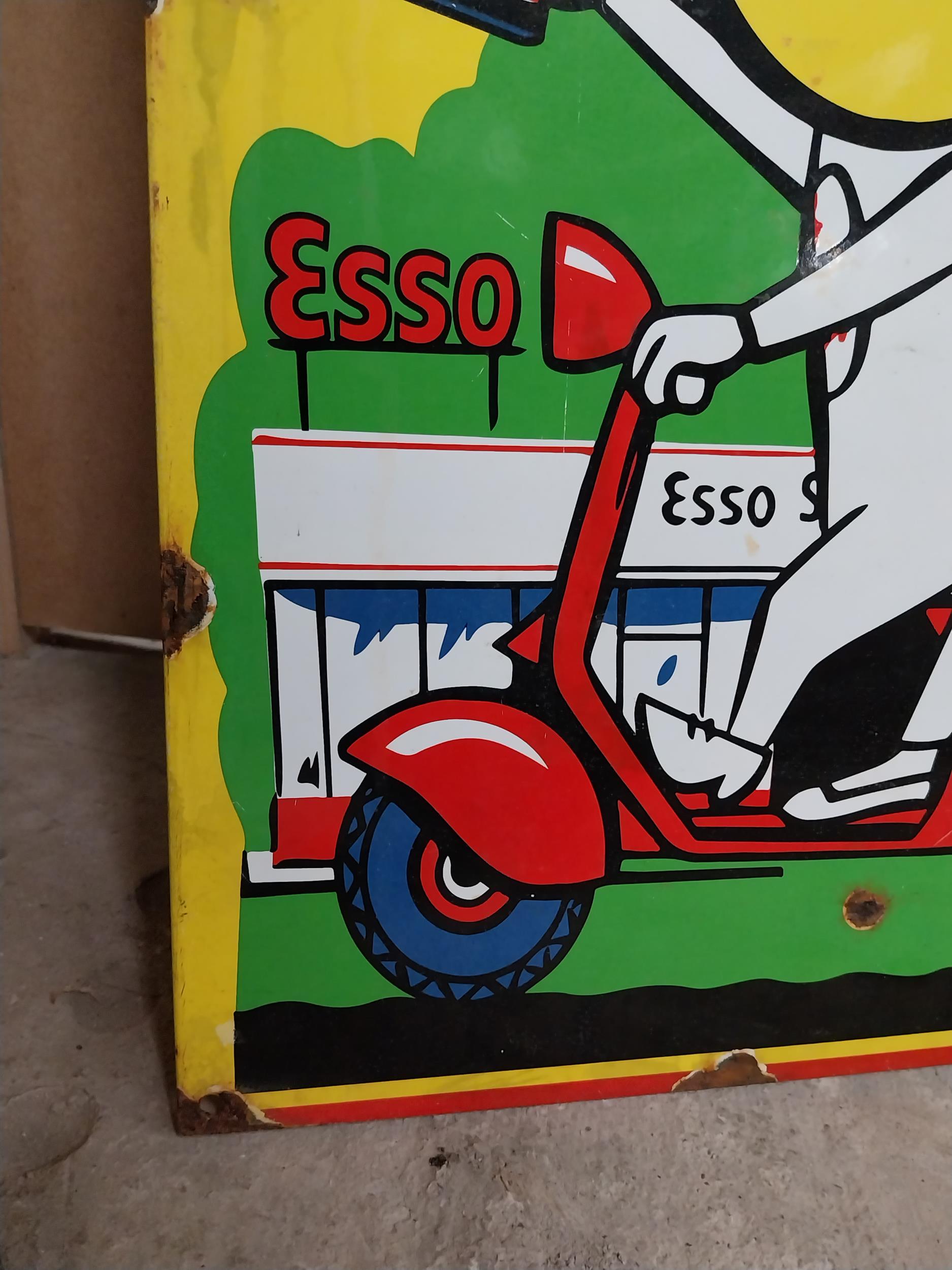 Esso enamel advertising sign. {60 cm H x 40 cm W}. - Image 2 of 7