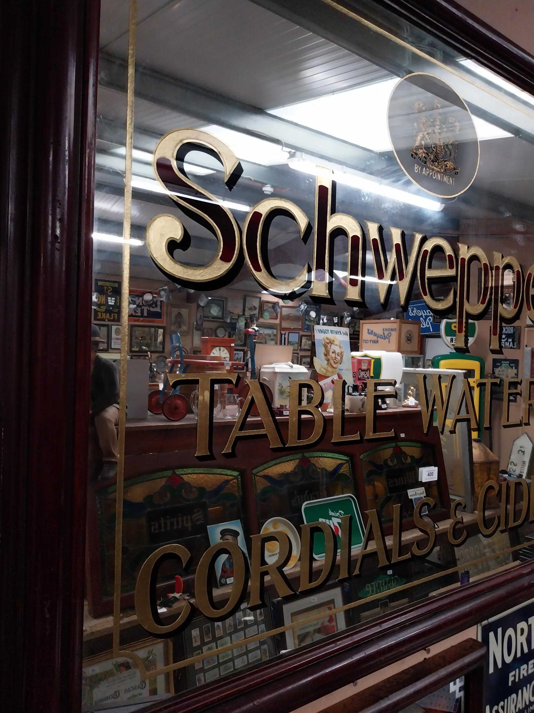 Schweppes Table Waters Cordials and Cider framed advertising mirror by J Carter 273 Grays Inn Road - Image 8 of 10