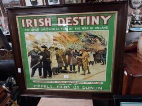 Irish Destiny The Great Spectacular War framed cinema poster. {73 cm H x 83 cm W}.