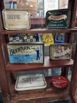 Six tin plate tobacco advertising tins - Bulwark, St Bruno etc.