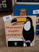 Will your next pint be as good as a Guinness Perspex shelf advertising sign. {16 cm H x 15 cm W}.