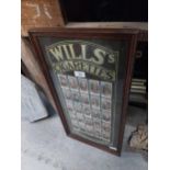 Two framed montages of Wills's cigarette cards depicting Military Gentlemen. {60 cm H x 21 cm W}