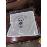 Portlaoise Goal Eamonn Ceant hand drawn portrait with signatures on handkerchief. {40 cm H x 20 cm