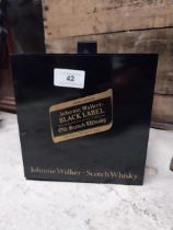 Johnny Walker Black label Perspex ice box. {18 cm H x 18 cm W x 18 cm D}.