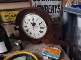 19th C. mahogany fusee chemist shop clock - Charles Walker and Sons Southend. {44 cm H x 92 cm W}.