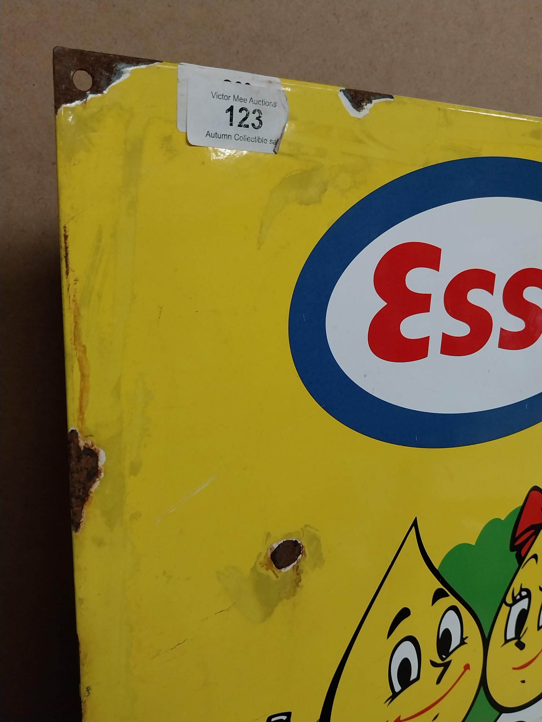 Esso enamel advertising sign. {60 cm H x 40 cm W}. - Image 3 of 7