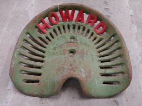 19th C. Howard CP 2 cast iron machine seat. {37 cm W x 42 cm D}.