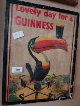 Lovely Day for A Guinness Toucan framed advertising print. {39 cm H x 29 cm W}.