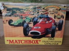 1965 Matchbox Collector's Edition cardboard showcard. {28 cm H x 31 cm W}.