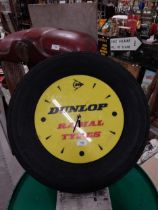 Dunlop Radial Tyres advertising clock.