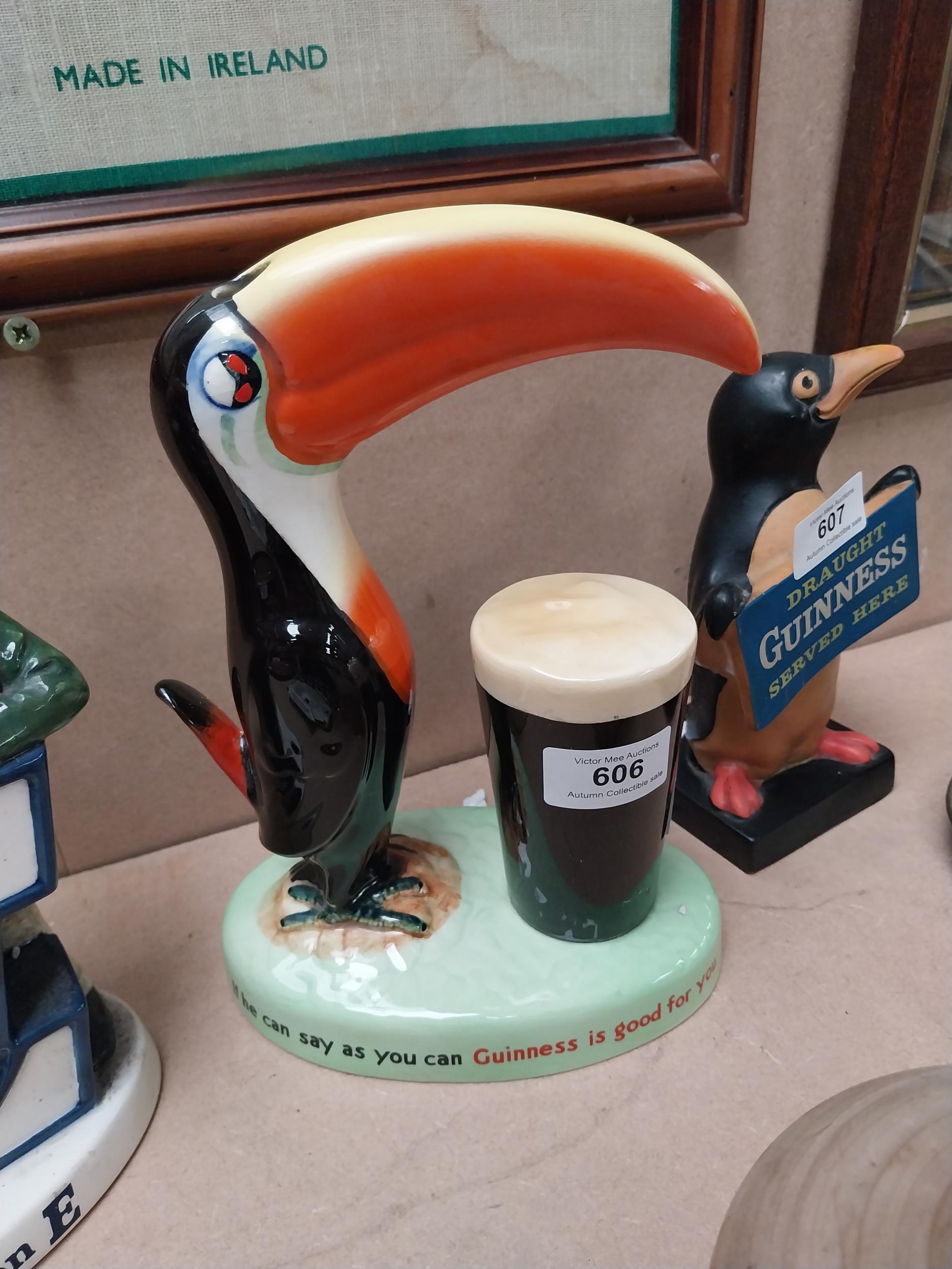Guinness Toucan lamp base. {24 cm H x 17 cm W x 10 cm D}.