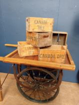Six wooden Canada Dry crates {H 16cm x W 33cm x D 22cm }.