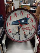Guinness For Strength Guinness for Time advertising clock {60cm Dia}.