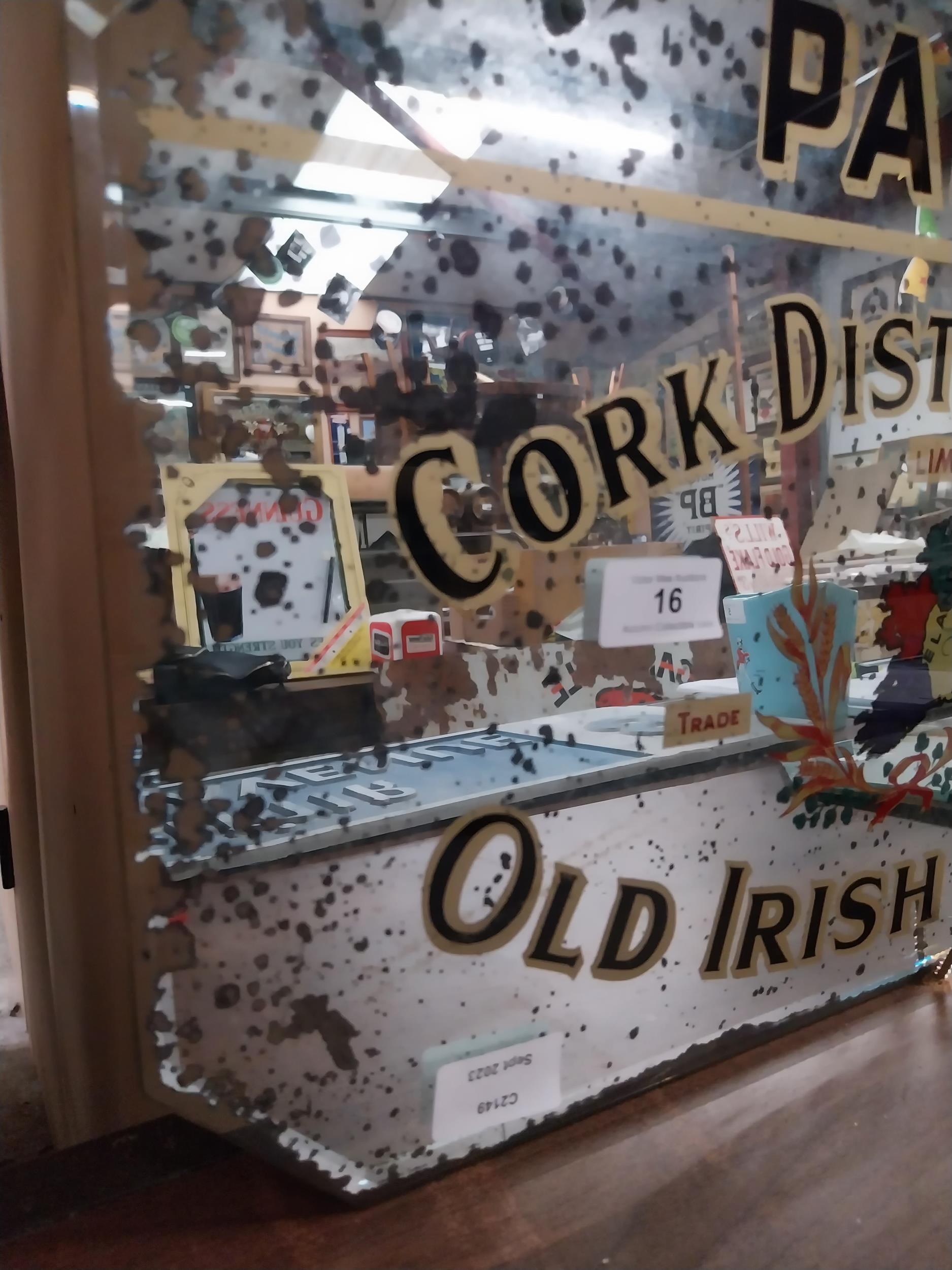 Paddy Whiskey Cork Distillers Advertising mirror. {31 cm H x 51 cm W}. - Image 6 of 7