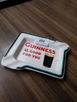 Guinness is Good for you Carltonware ceramic advertising ashtray. {2 cm H x 11 cm W x 14 cm D}.