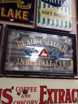 Blair & Co. of Alloa Indian Pale Ale framed advertising mirror. {58 cm W x 92 cm W}.