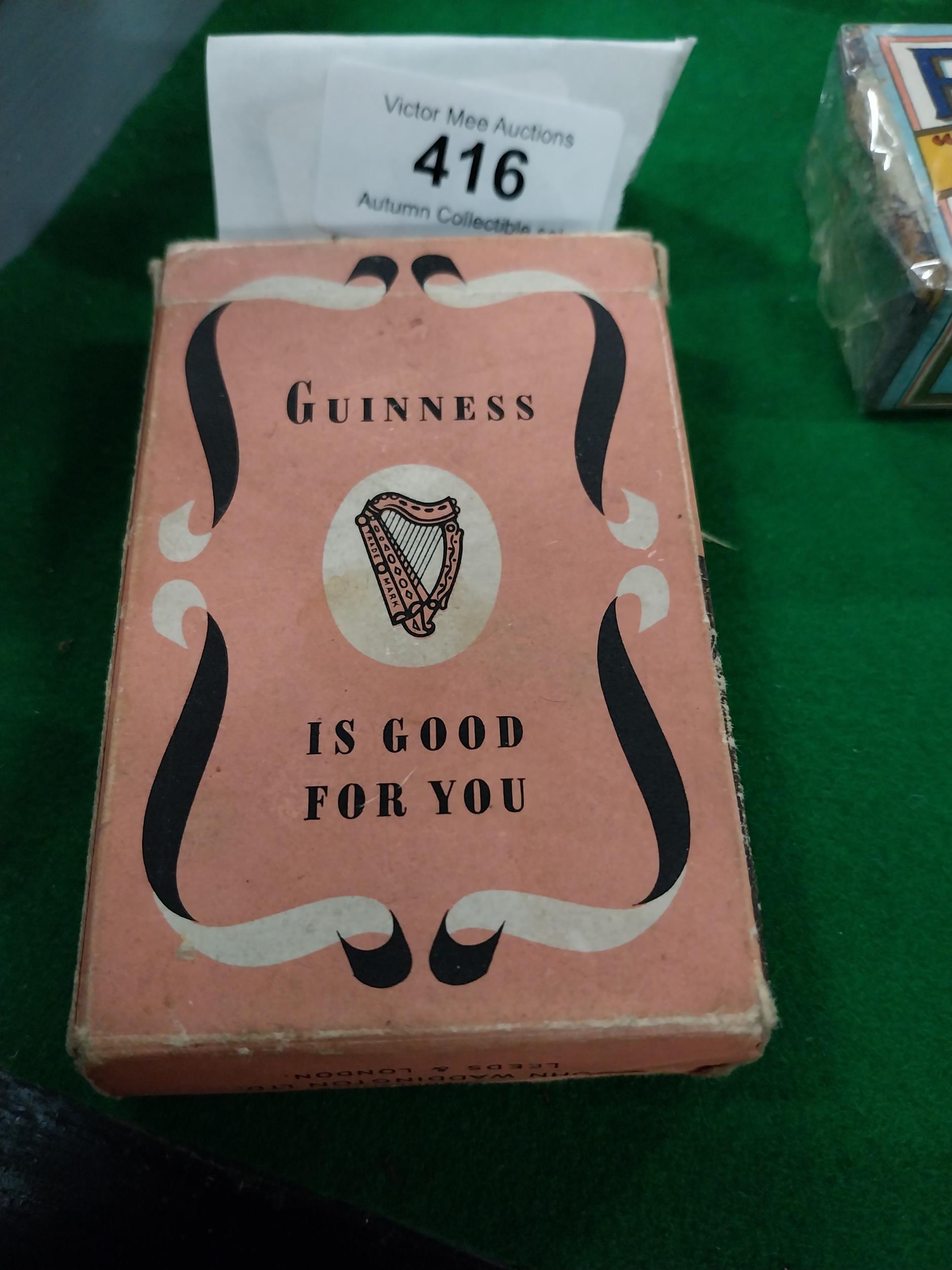 Pack of Guinness Playing cards. {9 mc H x 6 cm W}.