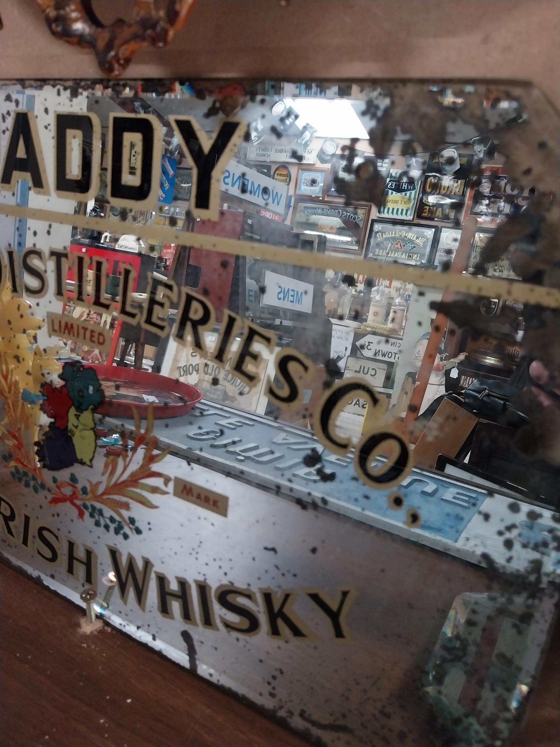 Paddy Whiskey Cork Distillers Advertising mirror. {31 cm H x 51 cm W}. - Image 4 of 7