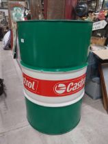 Castrol oil barrel. {88 cm H x 52 cm Dia.}.