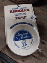 Lambert and Butler ceramic change tray. {4 cm H x 13 cm H x 12 cm D}.