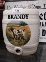 Ceramic Brandy dispenser. {18 cm H x 17 cm W x 11 cm D}.