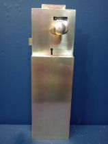 Large brass toilet door lock {H 30cm x W 10cm }.