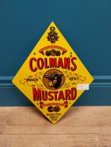 Colman's Mustard enamel advertising sign. {35 cm H x 25 cm W}