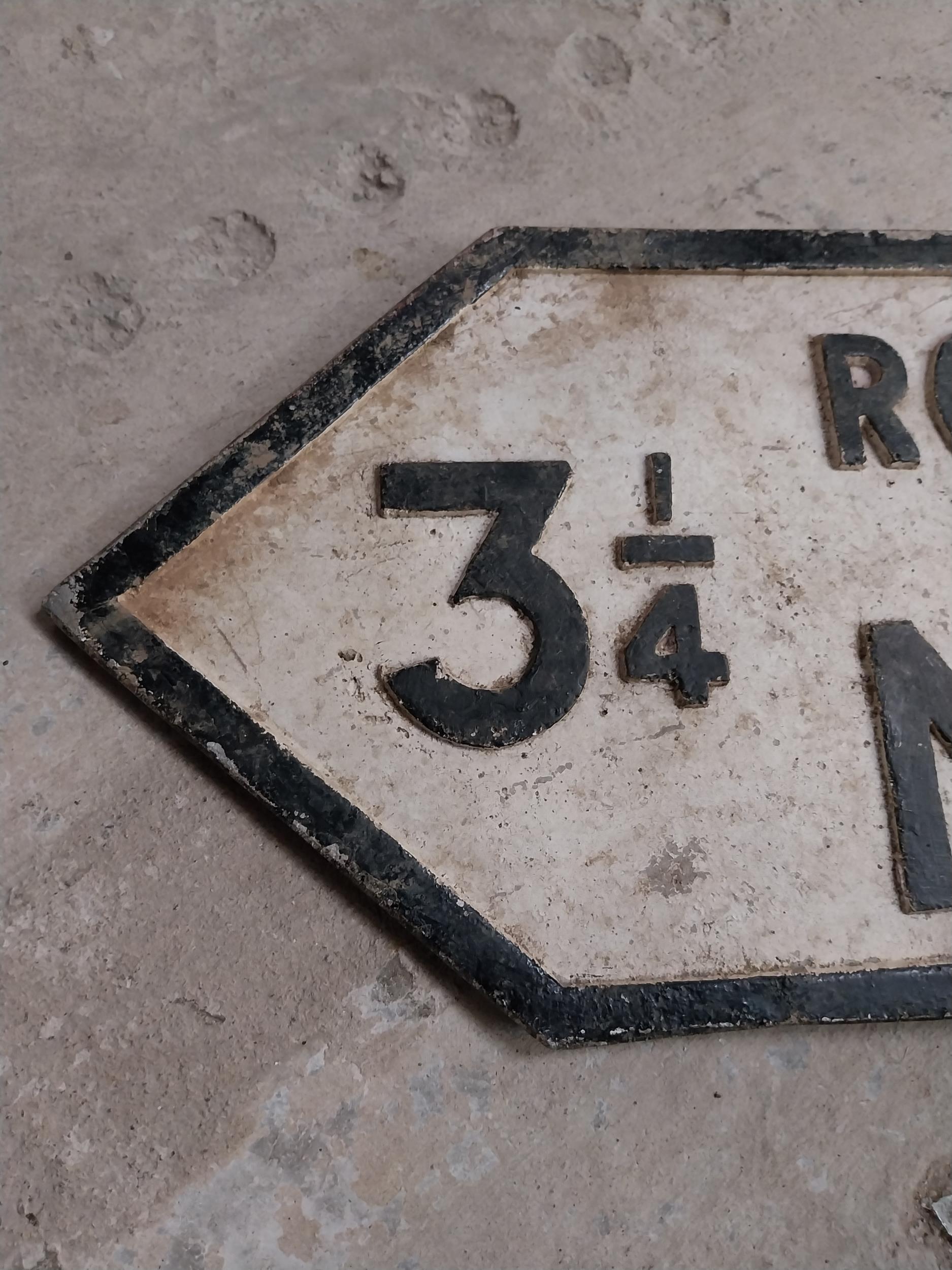 New Ross, the birthplace of JFK, bi-lingual alloy road sign. {28 cm H x 107 cm W} - Image 2 of 7