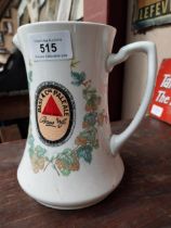 Bass and Co Pale Ale Beswick ceramic advertising water jug. {17 cm H x 15 cm W x 13 cm D}.