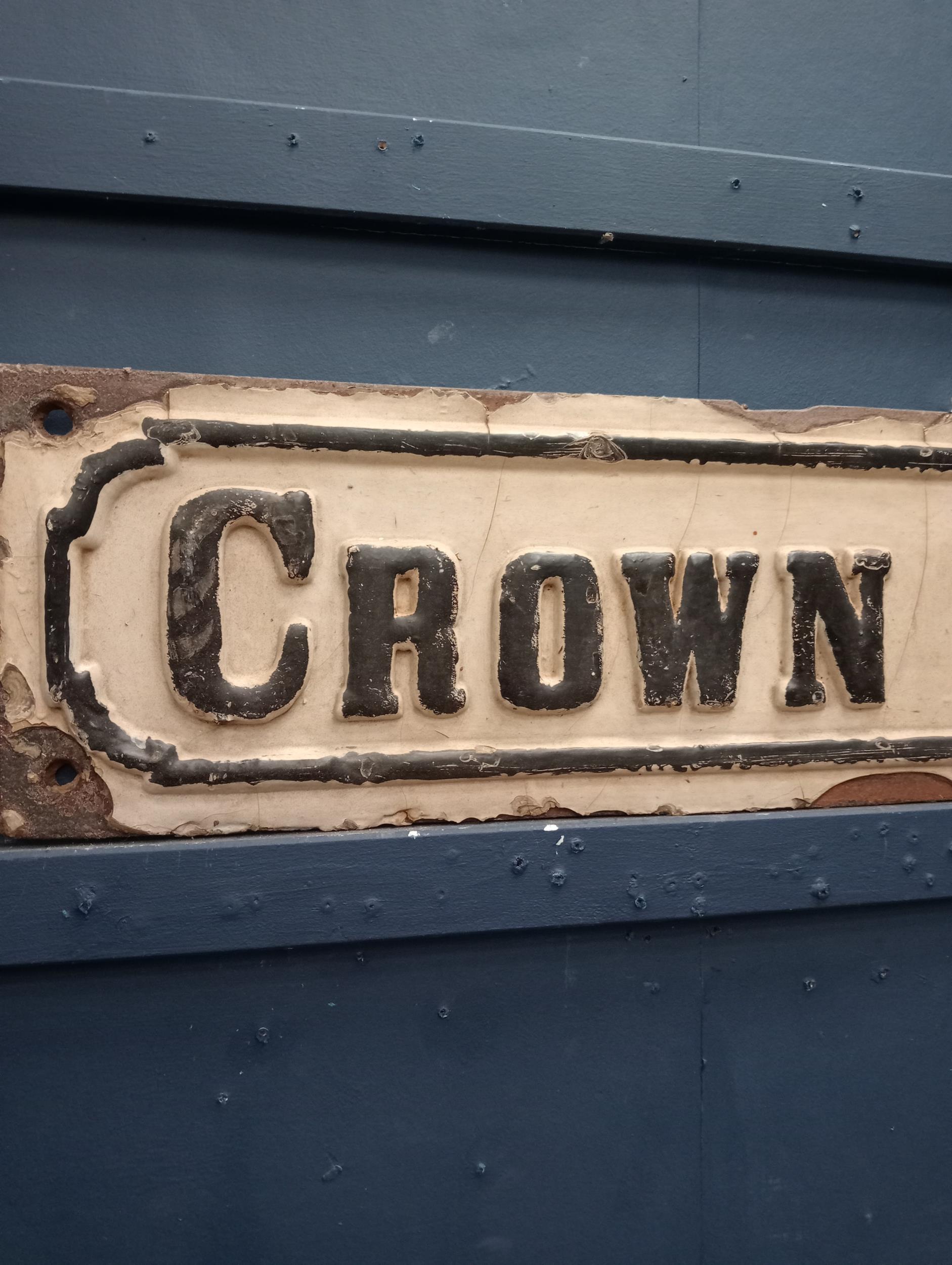 Crown court cast iron street sign {H 22cm x W 97cm x D 2cm }. - Image 2 of 2