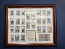 John Players and Sons J B Yeats Irish place names framed cigarrette cards from 1927 {H 51cm x W 63cm