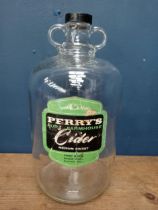 Perrys Cider glass advertising flagon {H 33cm x Dia 17cm}.